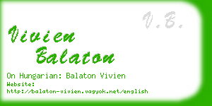 vivien balaton business card